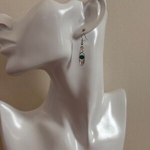 Blue Rhinestone Drop Earring